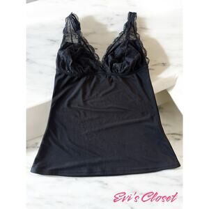 Yummie Tummi Cami Shape-Wear Tank Women's Sz M Black Lace Bust.